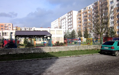 Plot Materskej školy na Svätoplukovej ulici v Pezinku